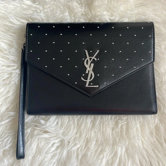 YSL Cassandre Studded Flap Pouch - Picture 3 of 14